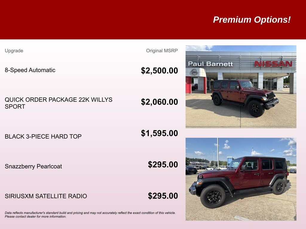 2021 Jeep Wrangler Unlimited Willys