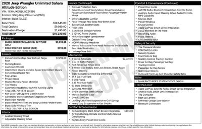 2020 Jeep Wrangler Unlimited Sahara
