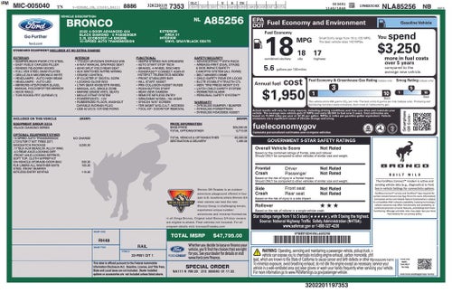 2022 Ford Bronco Black Diamond