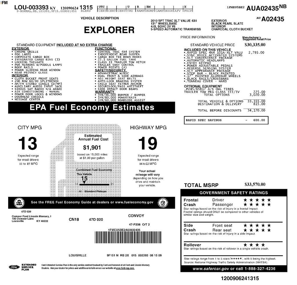 2010 Ford Explorer Sport Trac XLT