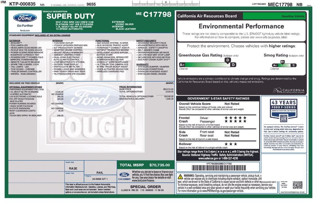 2021 Ford F-250SD Platinum