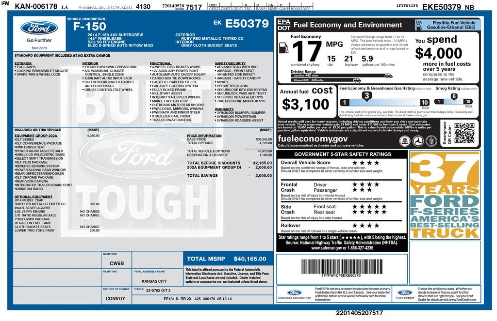2014 Ford F-150 XL SuperCrew 145-in's photo