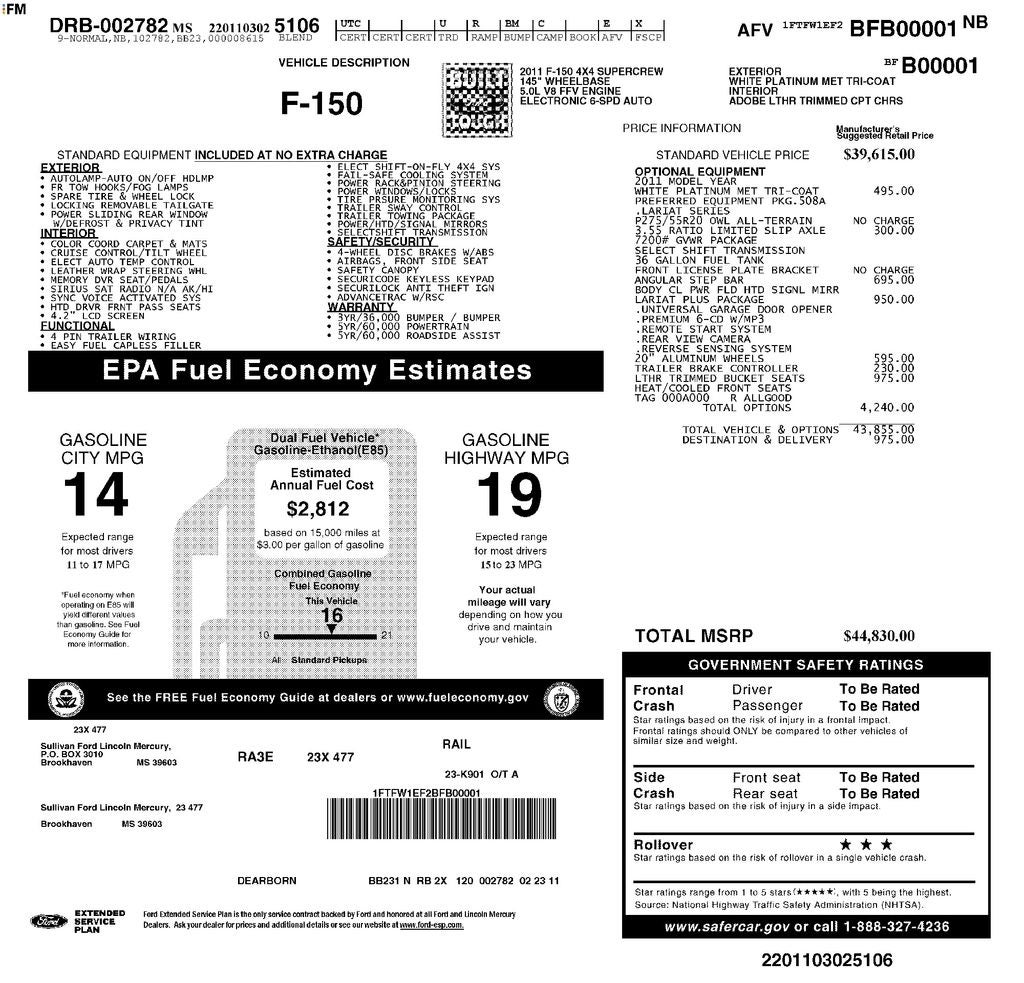 2011 Ford F-150 Lariat