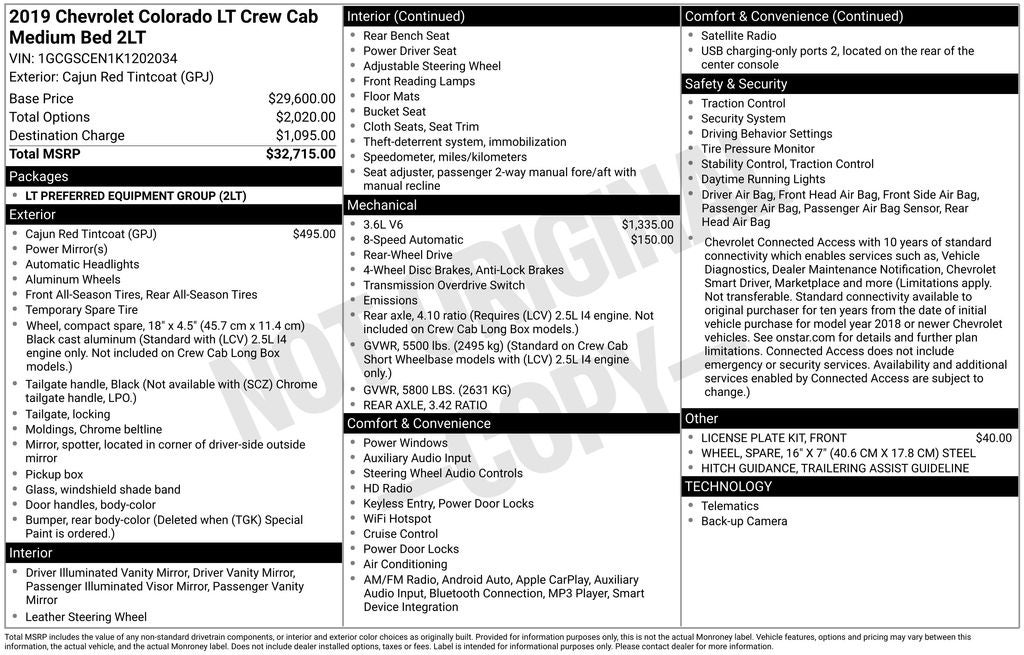 2019 Chevrolet Colorado LT