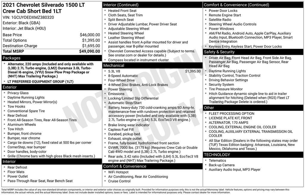 2021 Chevrolet Silverado 1500 LT LT1