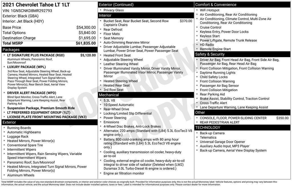 2021 Chevrolet Tahoe LT