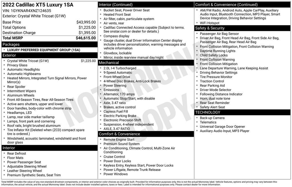 2022 Cadillac XT5 Luxury