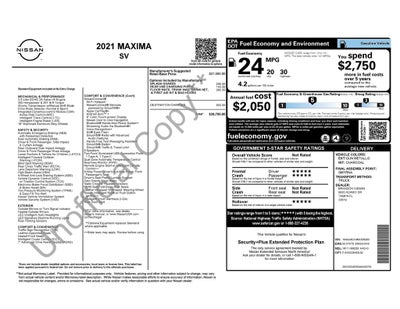 2021 Nissan Maxima SV