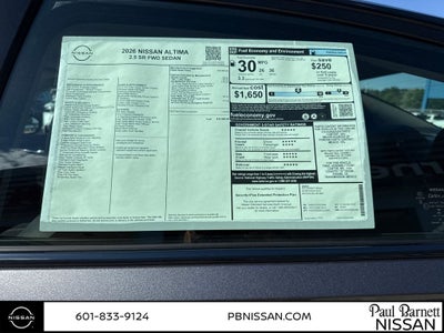 2026 Nissan Altima 2.5 SR