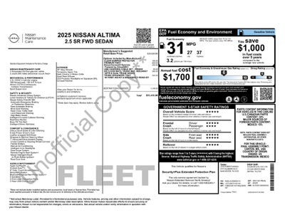 2025 Nissan Altima 2.5 SR