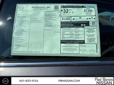 2025 Nissan Altima 2.5 SV