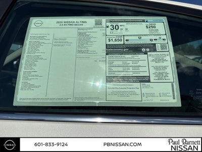 2026 Nissan Altima 2.5 SV
