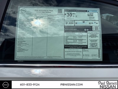 2026 Nissan Altima 2.5 SV