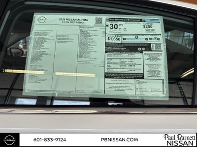 2026 Nissan Altima 2.5 SV