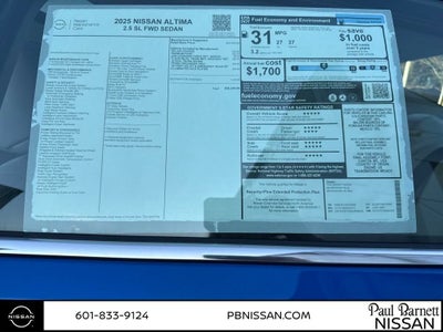 2025 Nissan Altima 2.5 SL