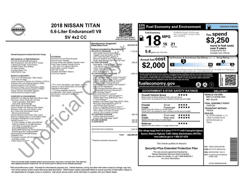 2018 Nissan Titan SV