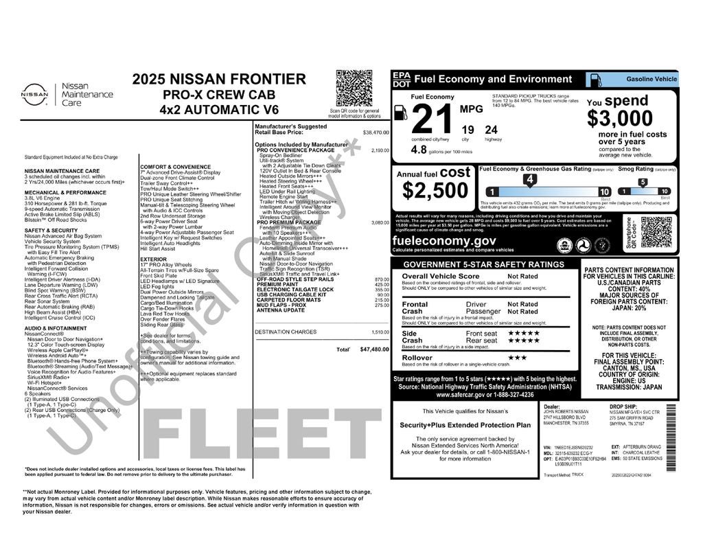 2025 Nissan Frontier PRO-X
