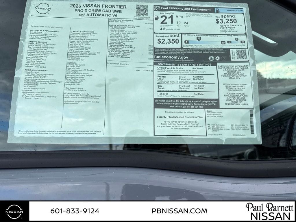 2026 Nissan Frontier PRO-X