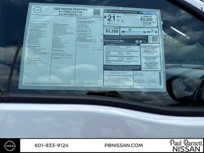 2026 Nissan Frontier SV