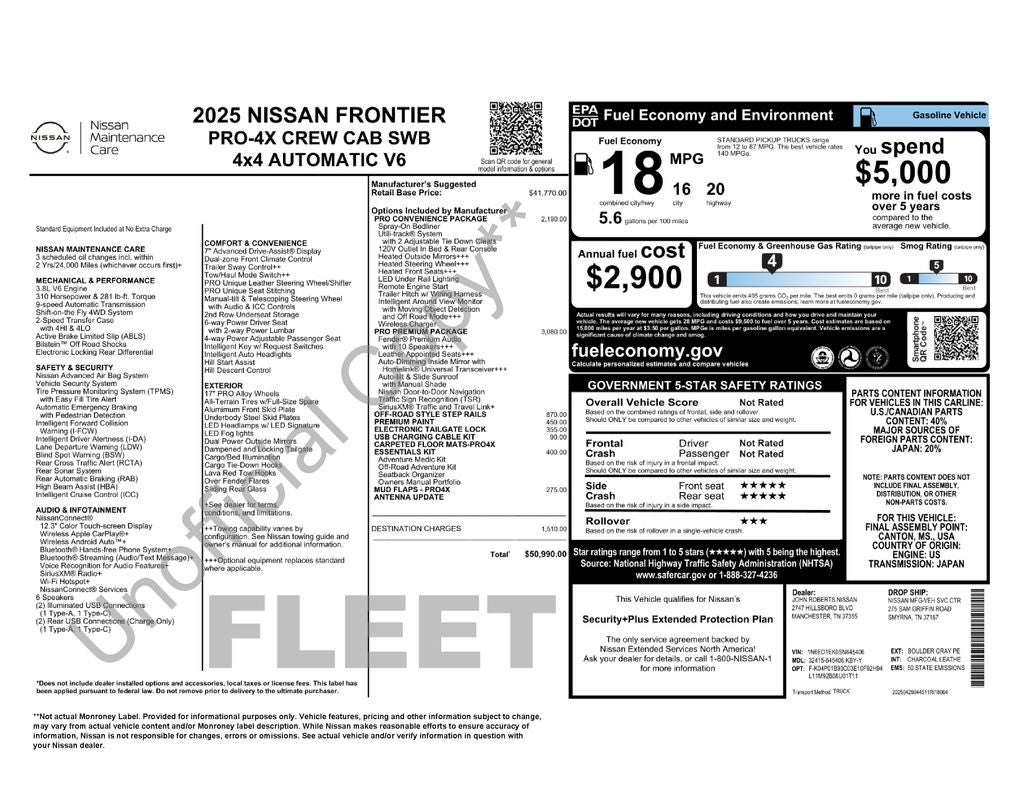 2025 Nissan Frontier PRO-4X