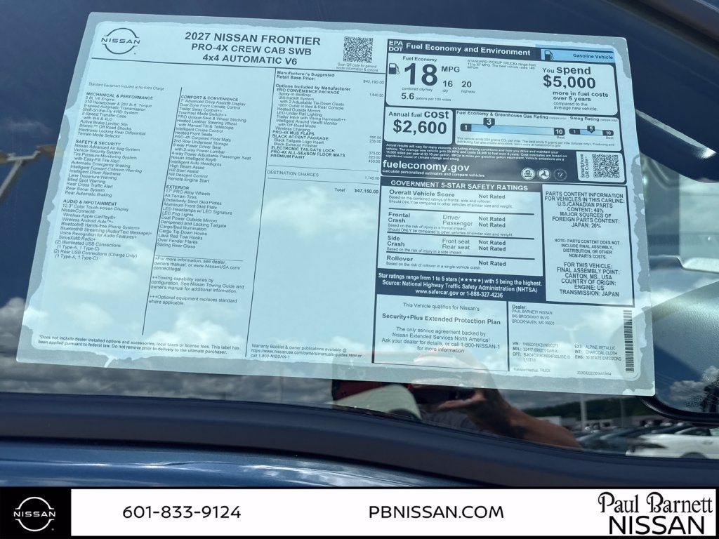 2027 Nissan Frontier PRO-4X