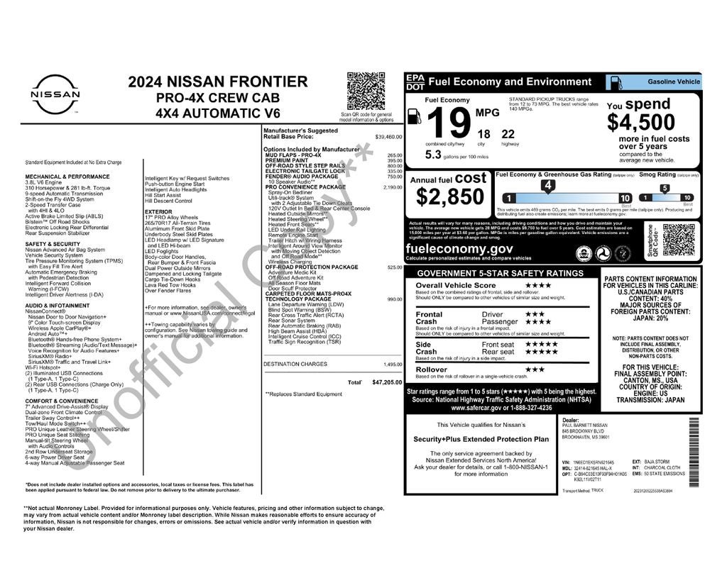 2024 Nissan Frontier PRO-4X