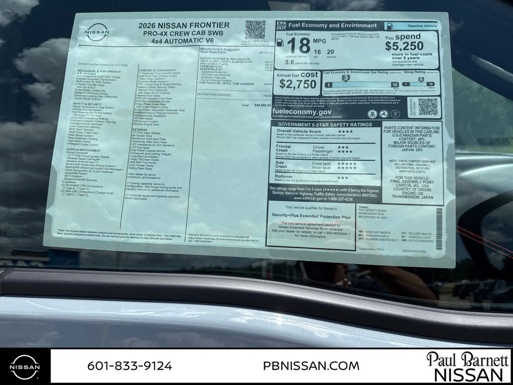 2026 Nissan Frontier PRO-4X
