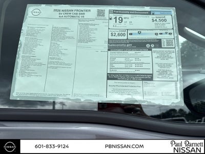 2026 Nissan Frontier SV