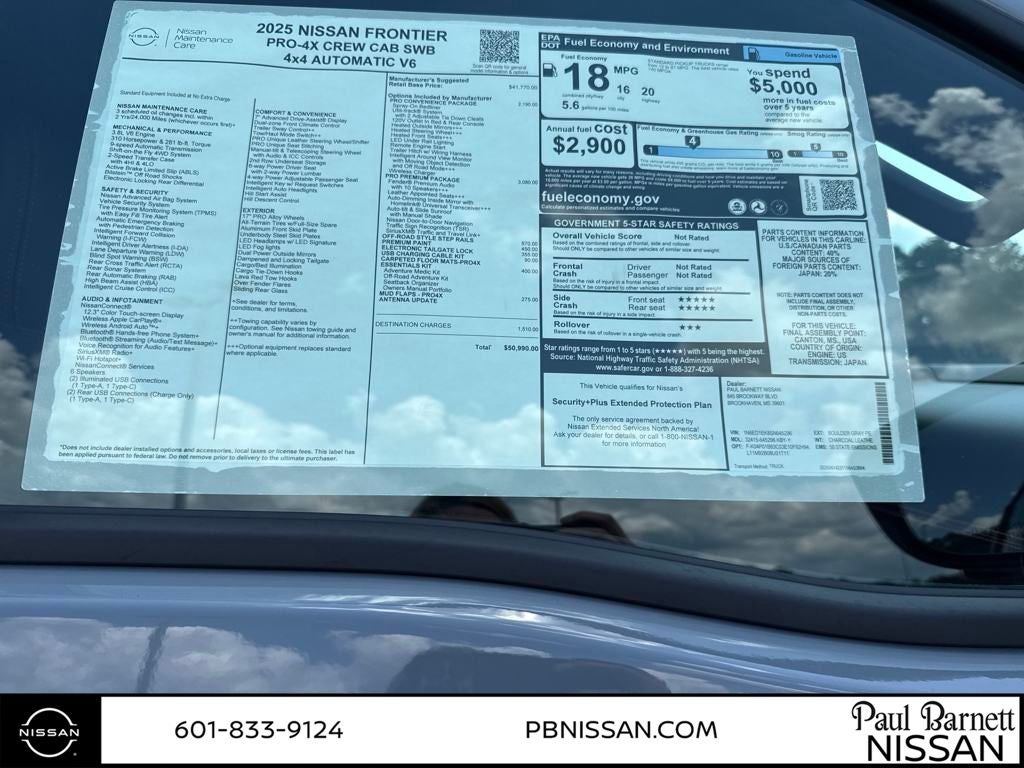 2025 Nissan Frontier PRO-4X