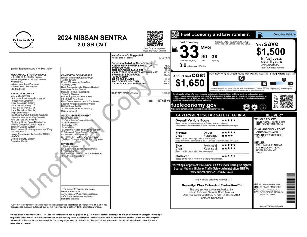 2024 Nissan Sentra SR
