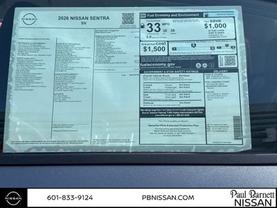 2026 Nissan Sentra SV