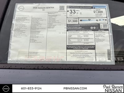 2026 Nissan Sentra SV