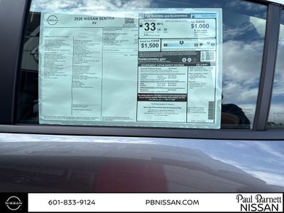 2026 Nissan Sentra SV