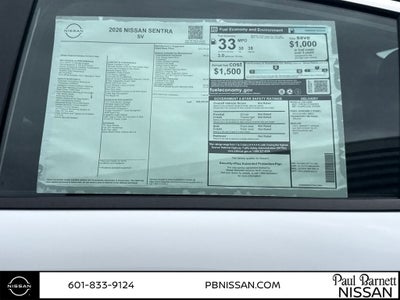 2026 Nissan Sentra SV
