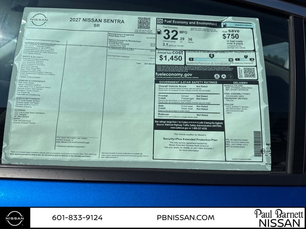 2027 Nissan Sentra SR
