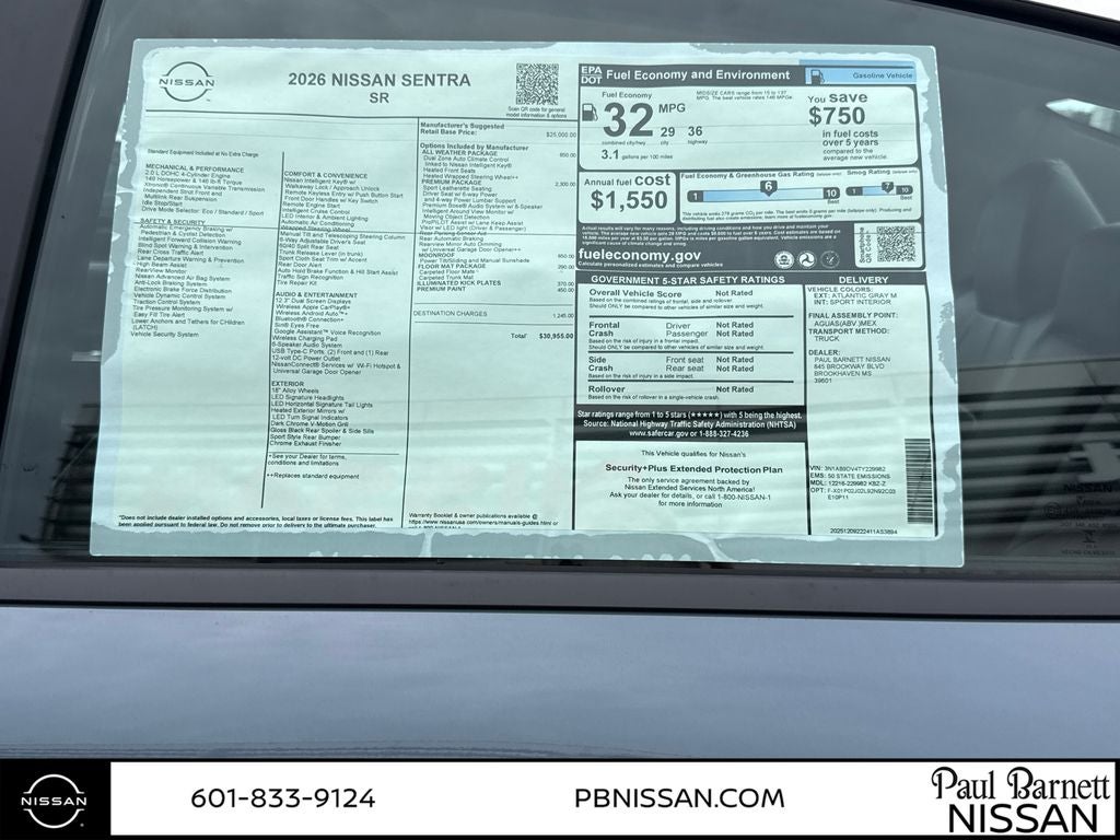 2026 Nissan Sentra SR