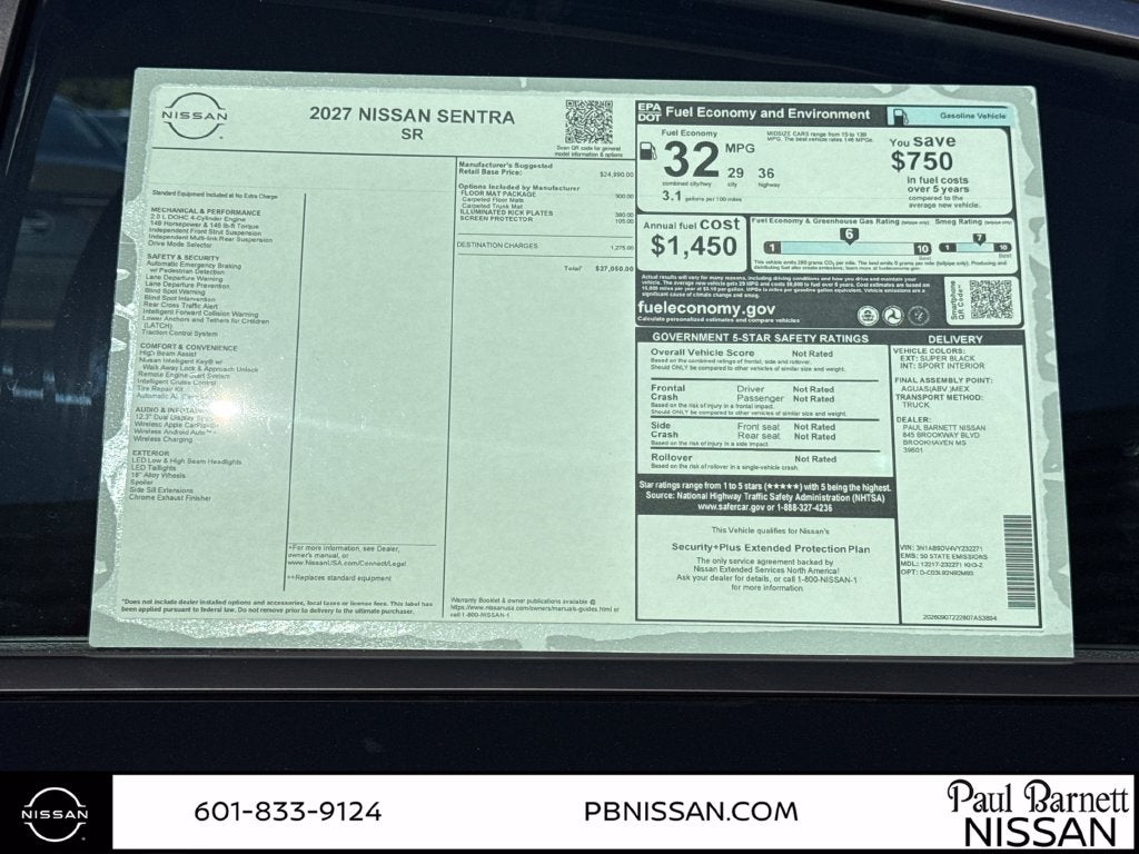 2027 Nissan Sentra SR