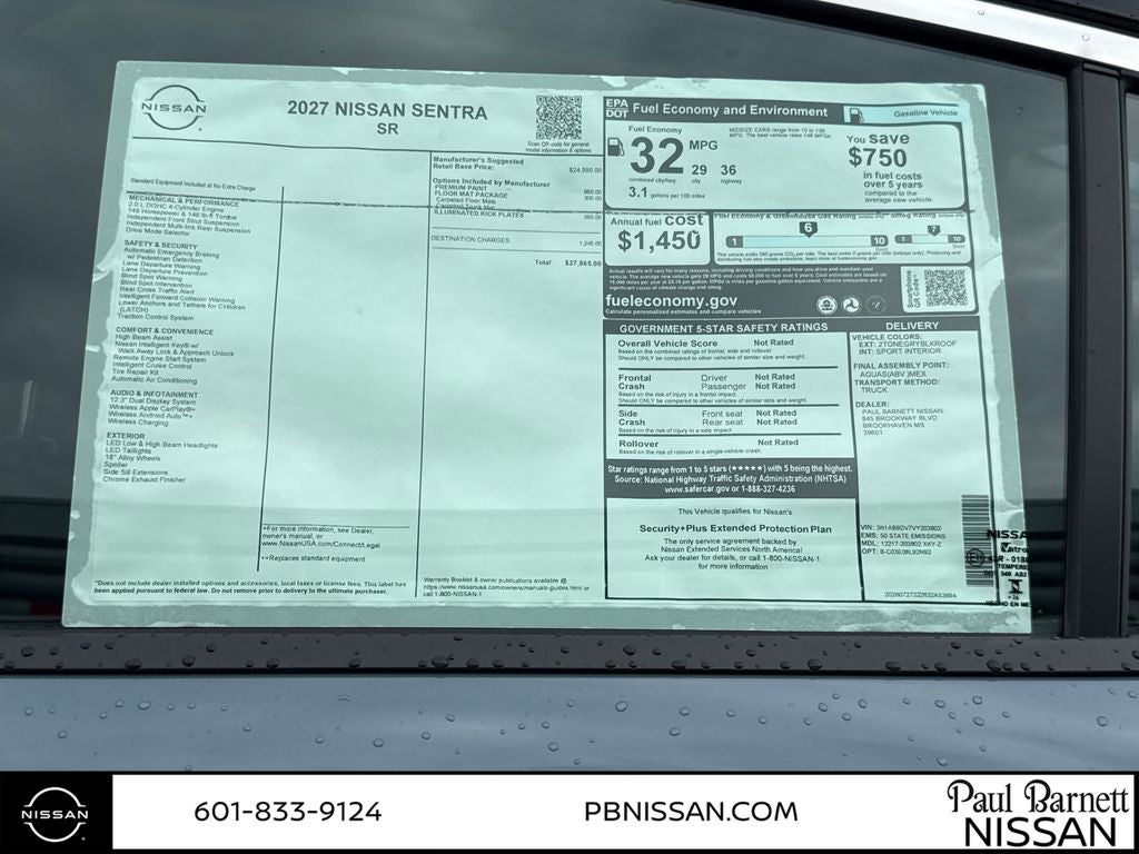 2027 Nissan Sentra SR