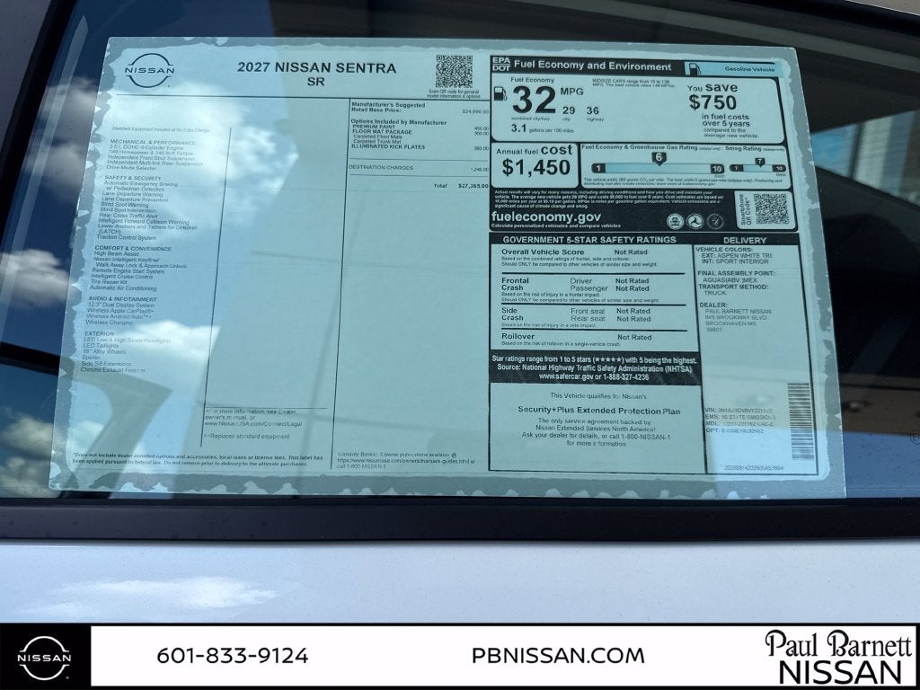 2027 Nissan Sentra SR