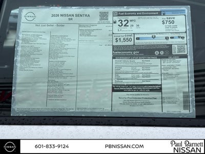 2026 Nissan Sentra SR