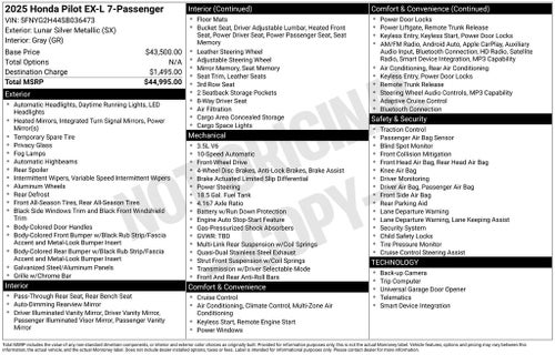2025 Honda Pilot EX-L