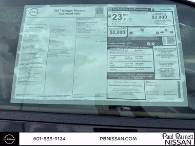 2027 Nissan Murano Platinum