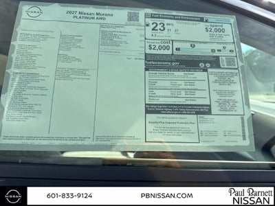 2027 Nissan Murano Platinum