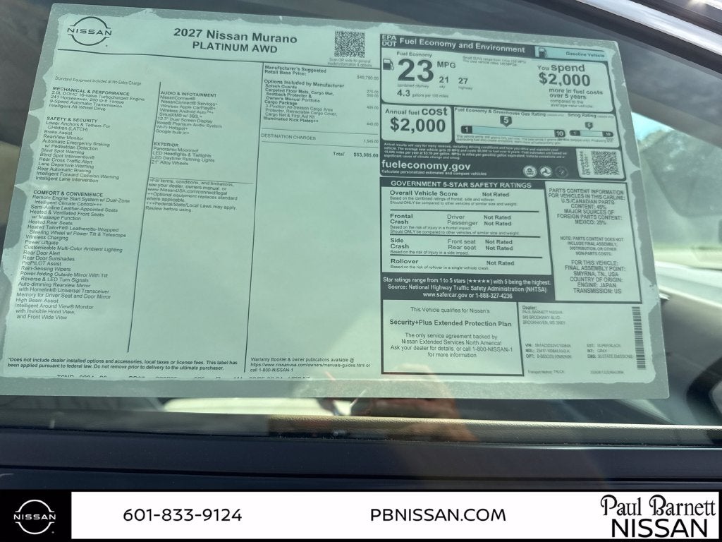 2027 Nissan Murano Platinum