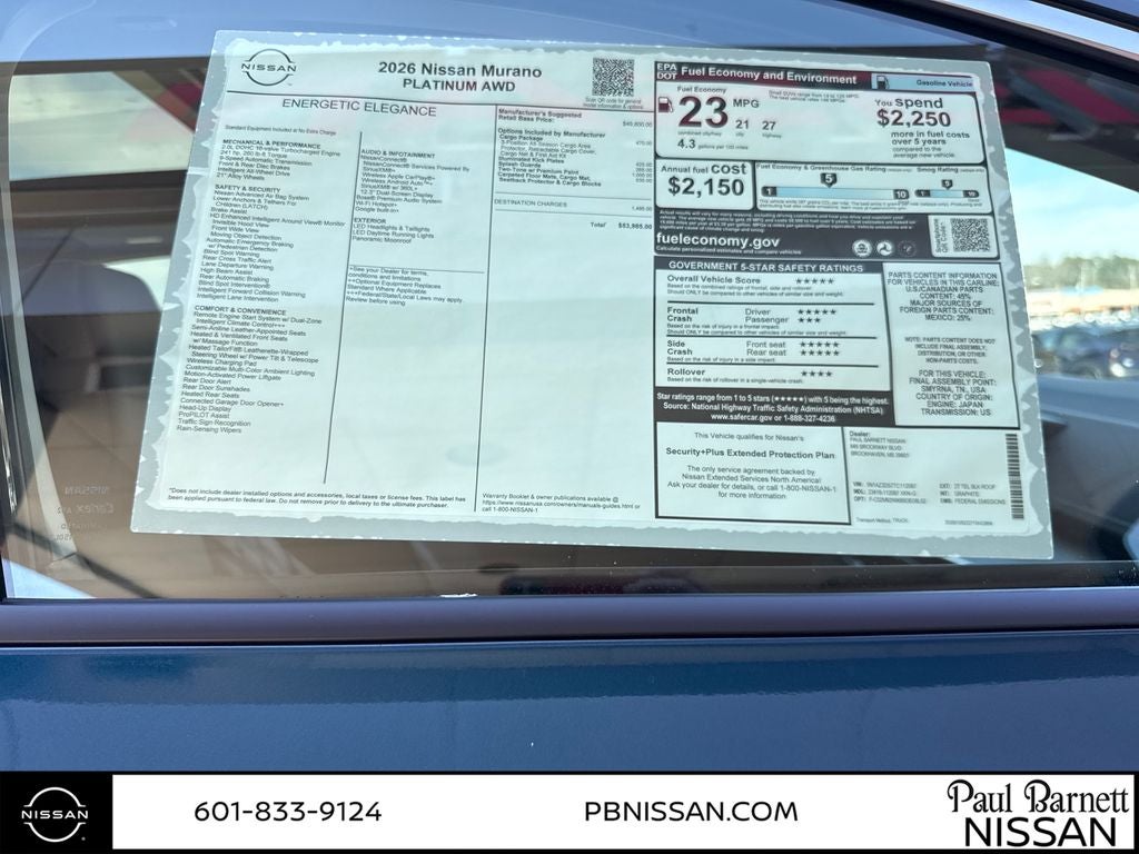 2026 Nissan Murano Platinum