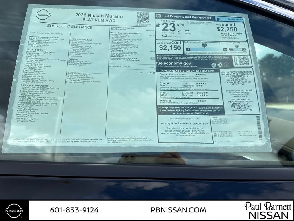 2026 Nissan Murano Platinum