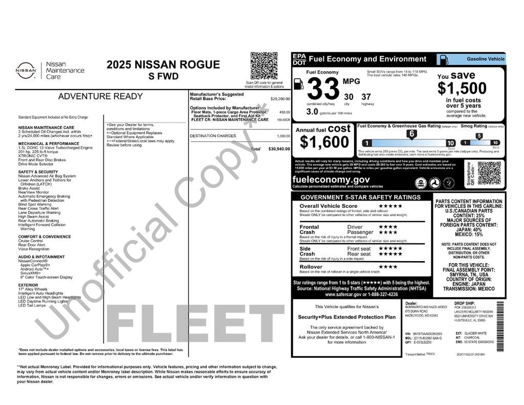 2025 Nissan Rogue S