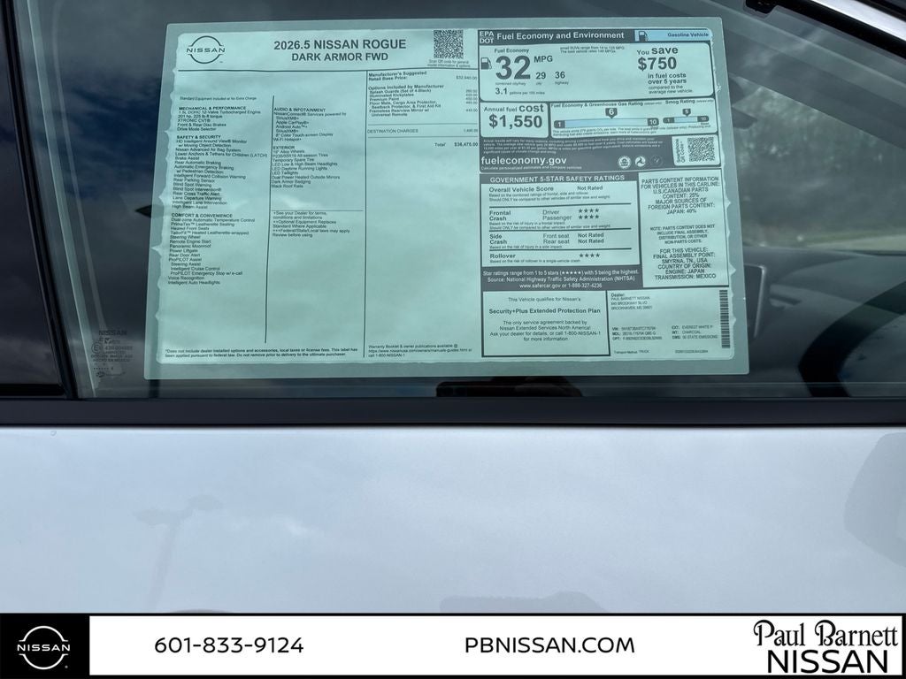 2026 Nissan Rogue Dark Armor