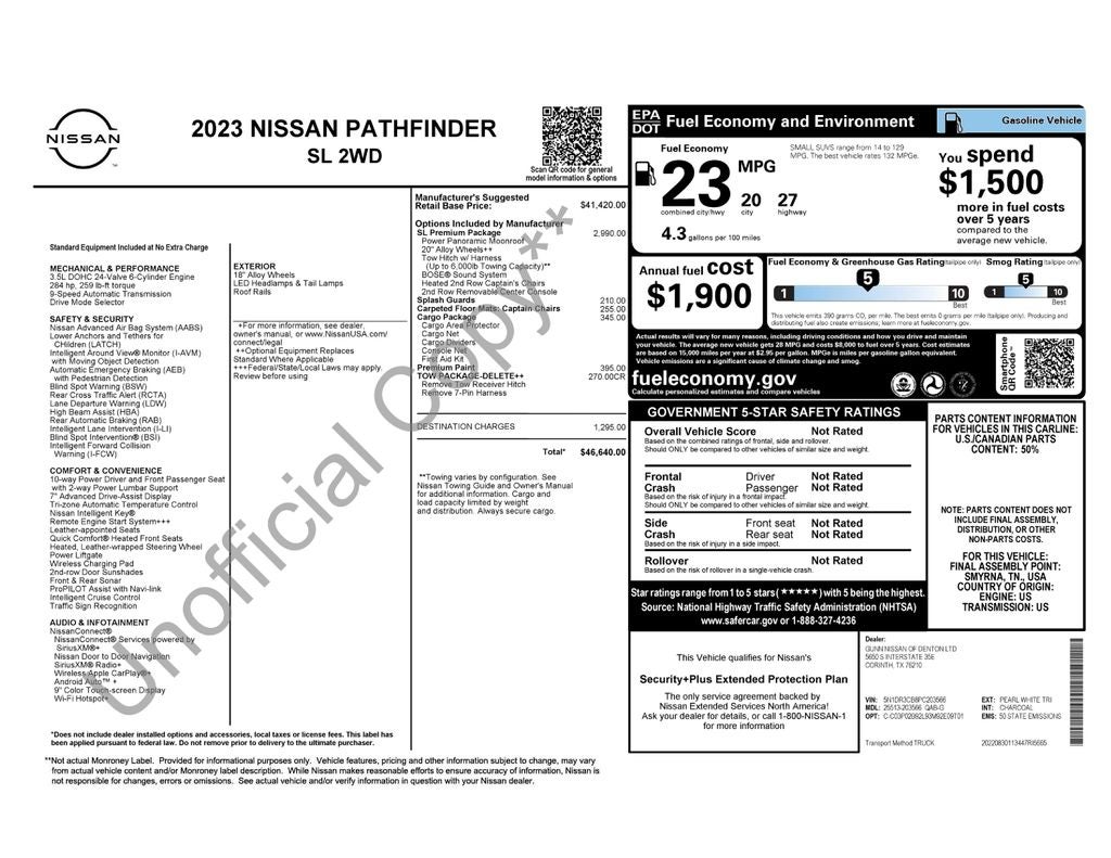 2023 Nissan Pathfinder SL