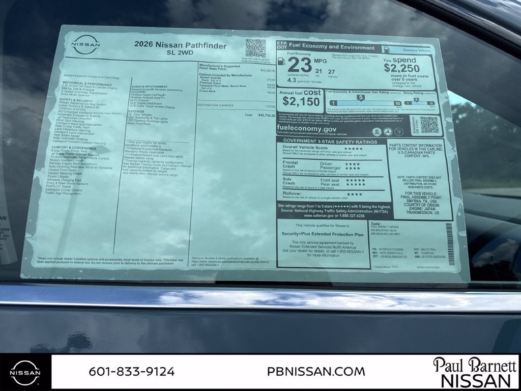 2026 Nissan Pathfinder SL